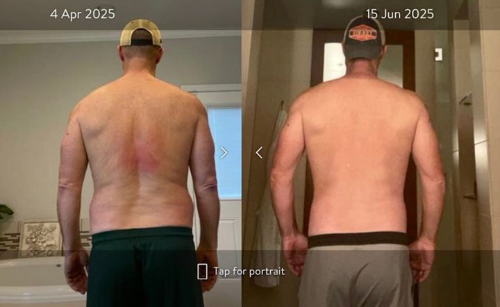 Steve, love handles gone by week 8